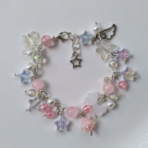 Gelang Manik Pink